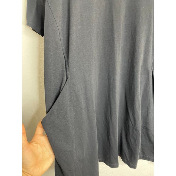 Eileen Fisher Organic Cotton Jersey V-Neck Dress with Pockets Size L - Picture 5 of 6